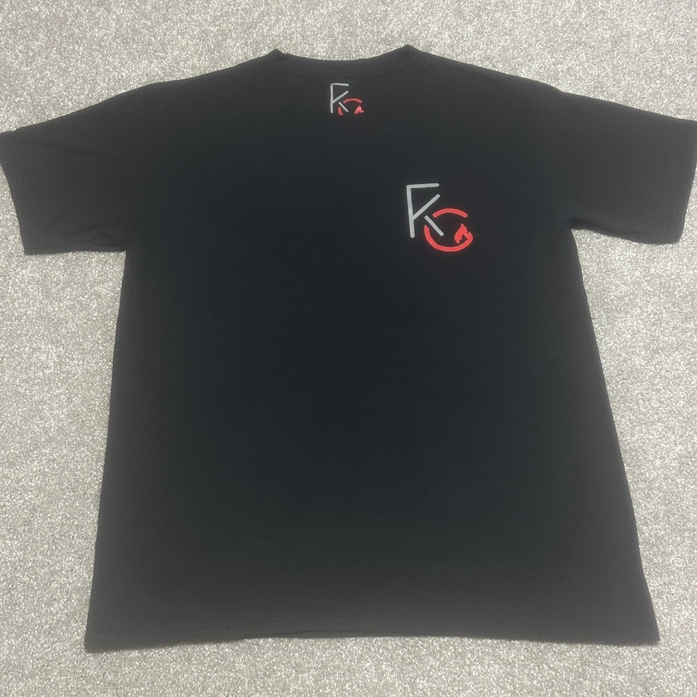 Mens Size M FKC Graphic Logo T-Shirt Black Short Sleeve Streetwear Crewneck Tee